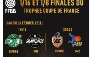 COUPE DE FRANCE : 1/16 et 1/8 de finales